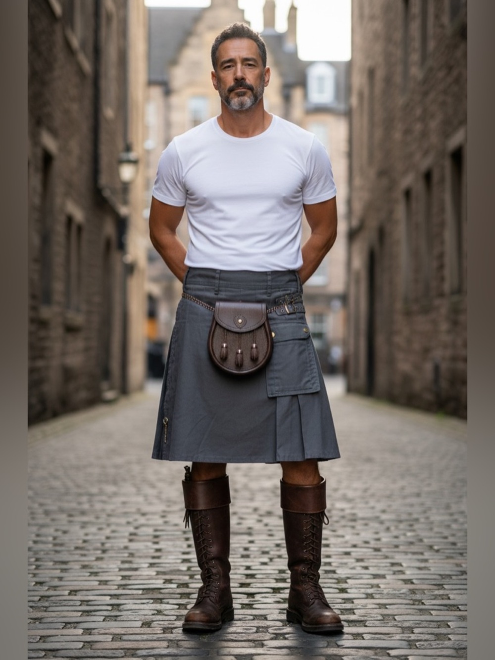 Cloud Kilt | Slate Gray Utility Kilt | Men’s Size 34